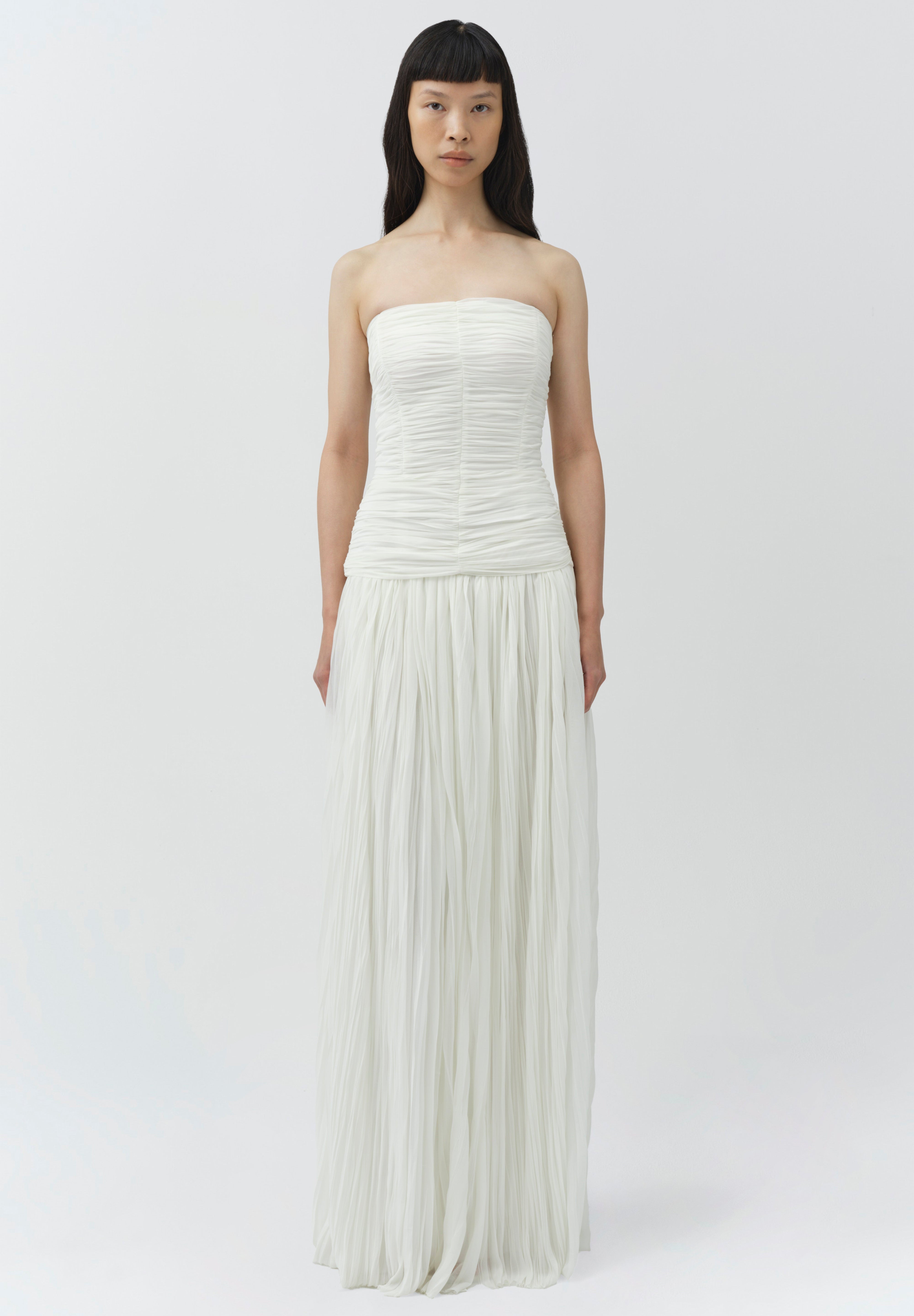 Danielle crinkle jersey bustier gown