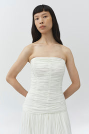 Danielle crinkle jersey bustier gown