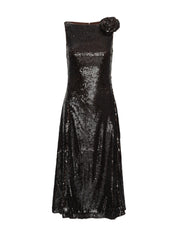 Sequins midi flared dress