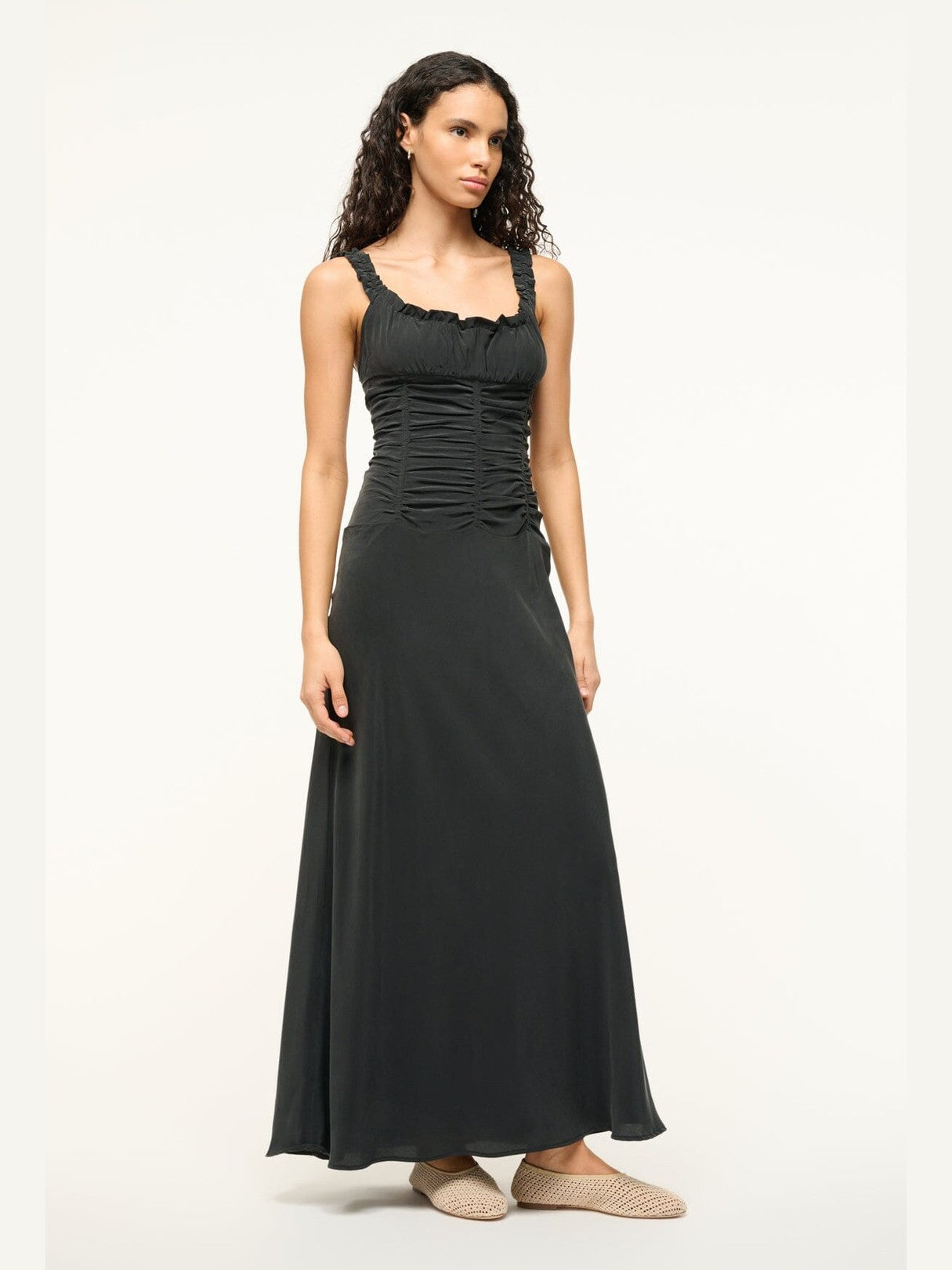 Nic silk maxi dress black