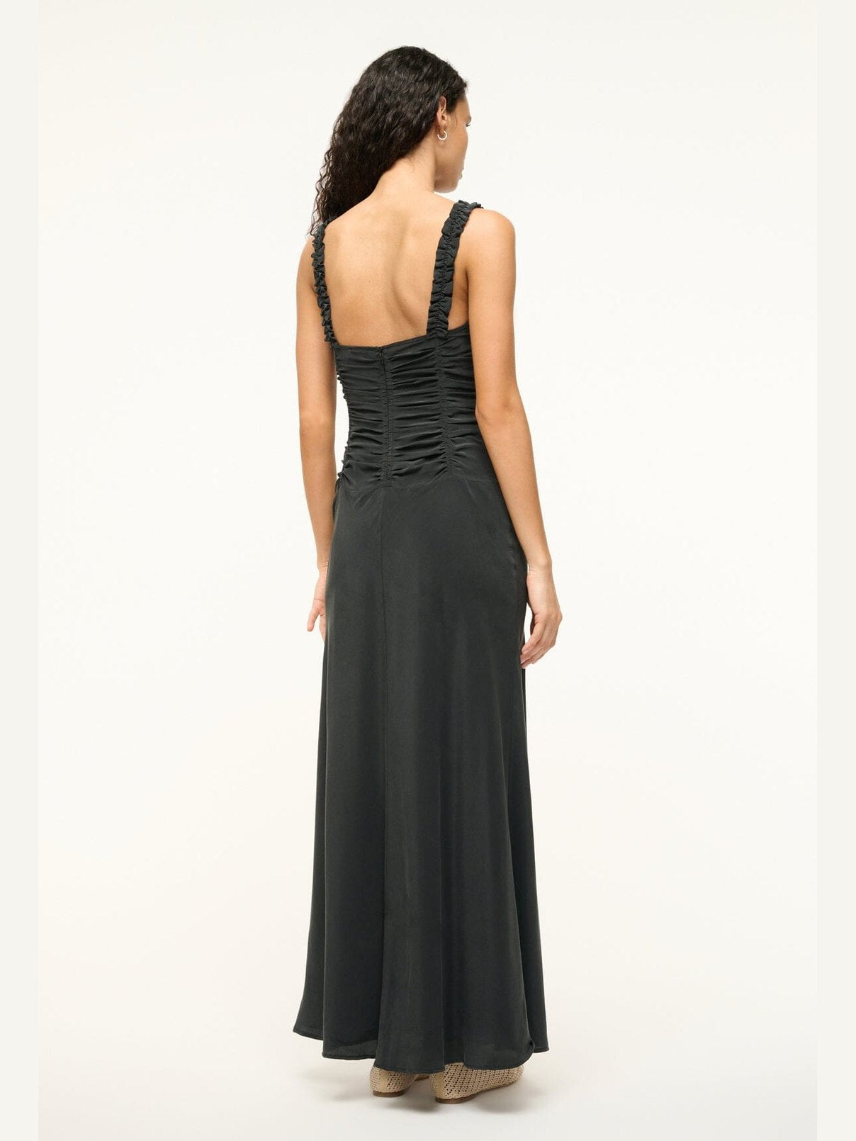 Nic silk maxi dress black