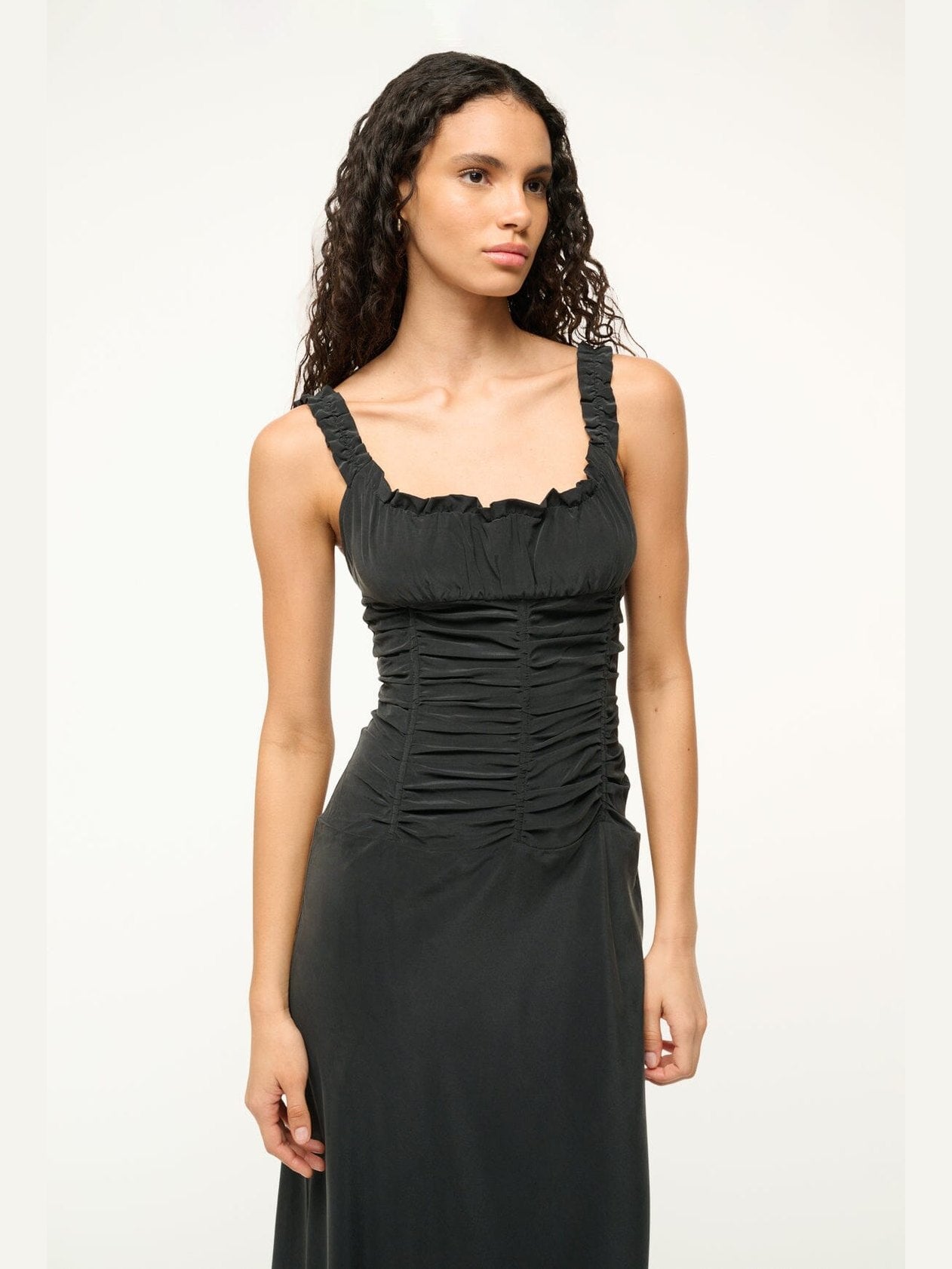 Nic silk maxi dress black