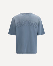 Relaxed fit t-shirt faded cotton jersey logo patch