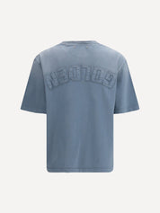 Relaxed fit t-shirt faded cotton jersey logo patch