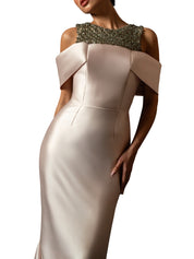 Hand embroiderd chest short sleeves off shoulder dress ballroom baloon dress