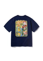 AECA TROPICAL THINGS HALF SLEEVE-NAVY