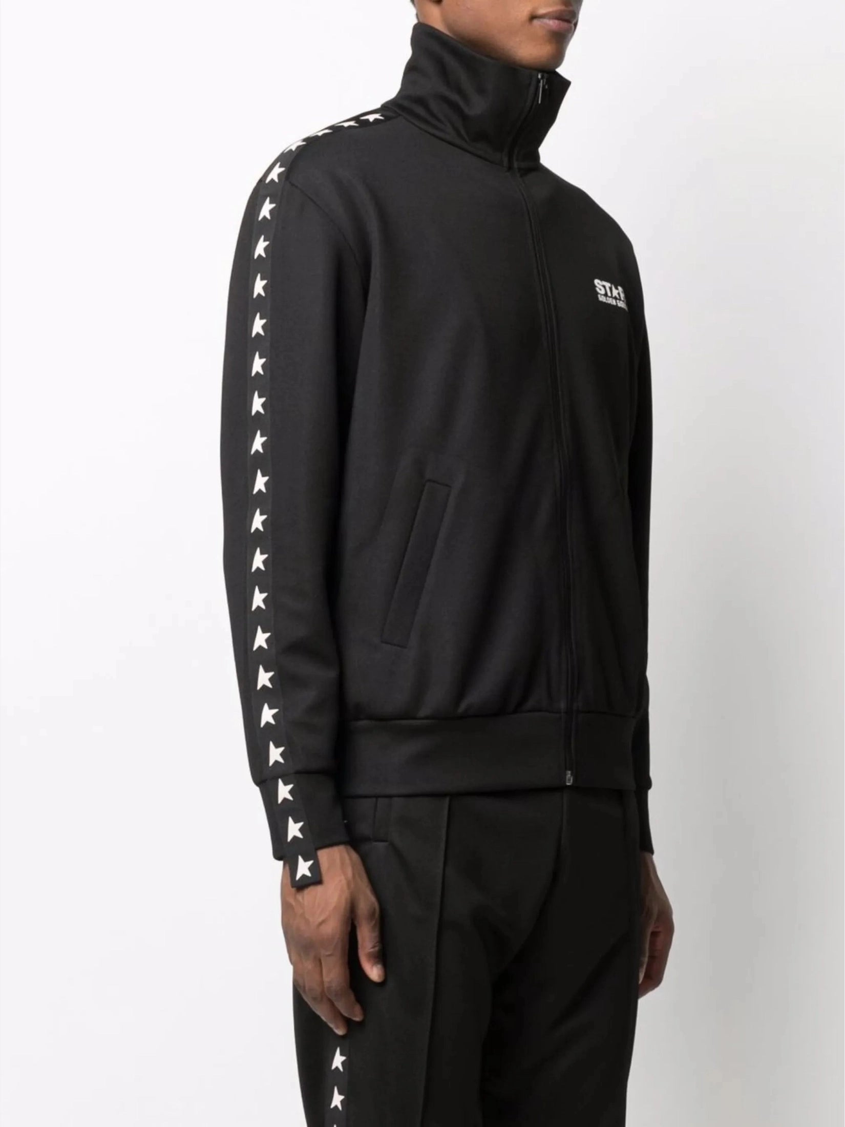 Star logo print zip track jacket
