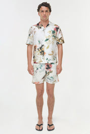Casper Floral Printed Silk Shirt