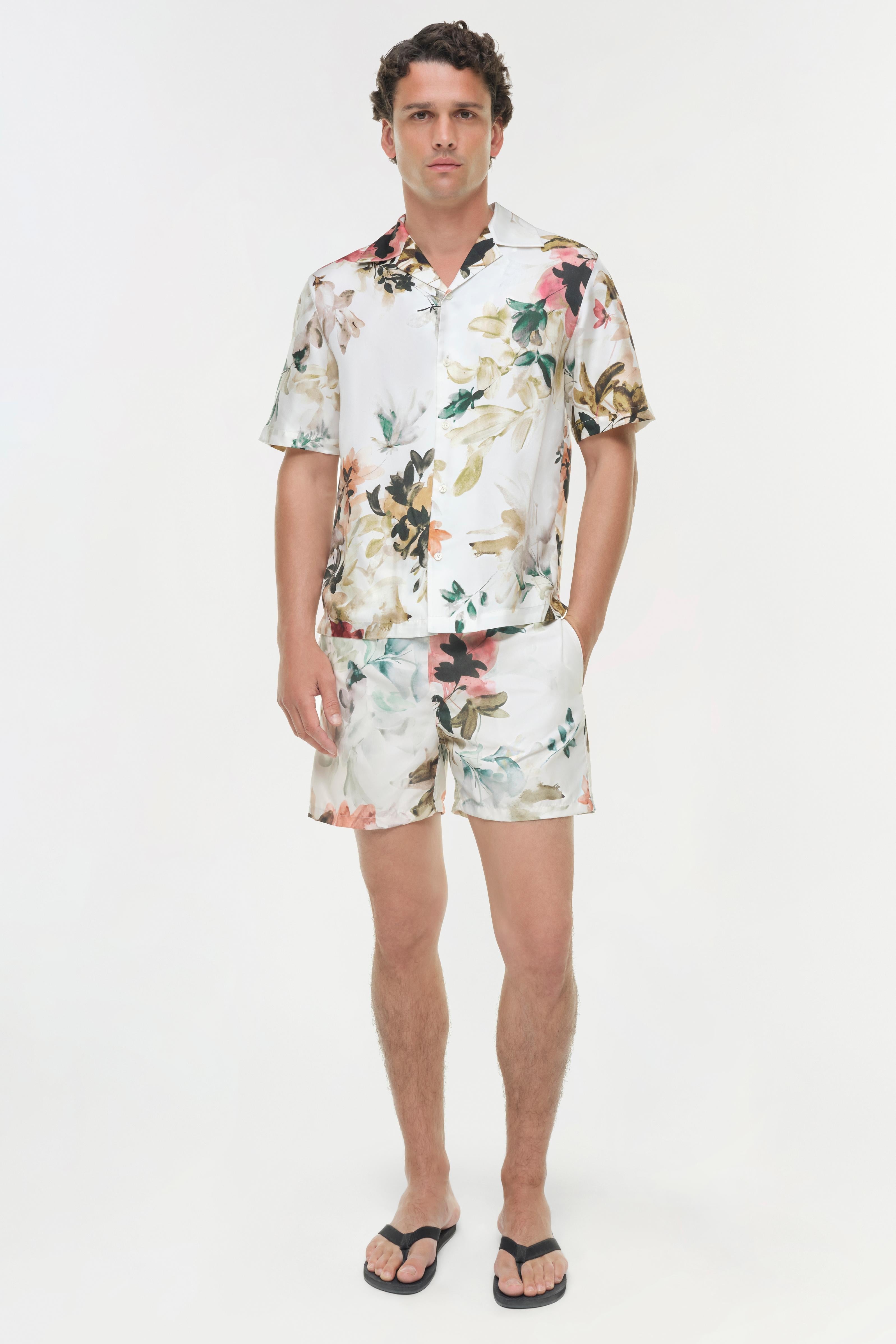 Lowell Floral Printed Swim Shorts
