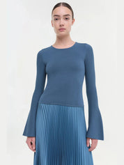 Damoni midi dress with chevron pleating