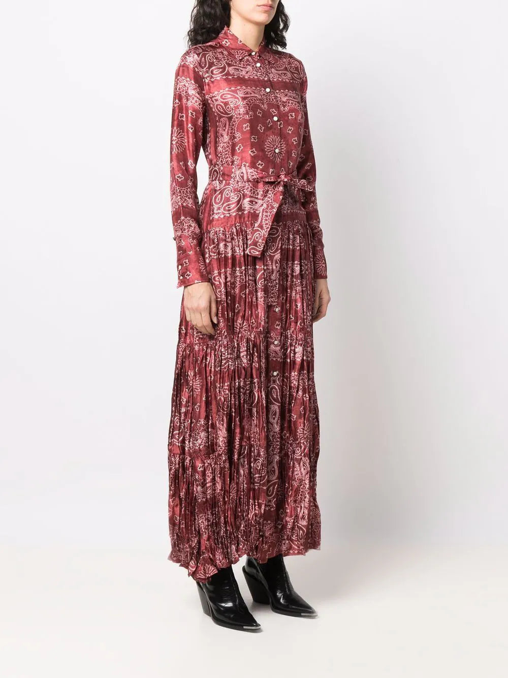 Collection paisley-print shirt dress فستان 