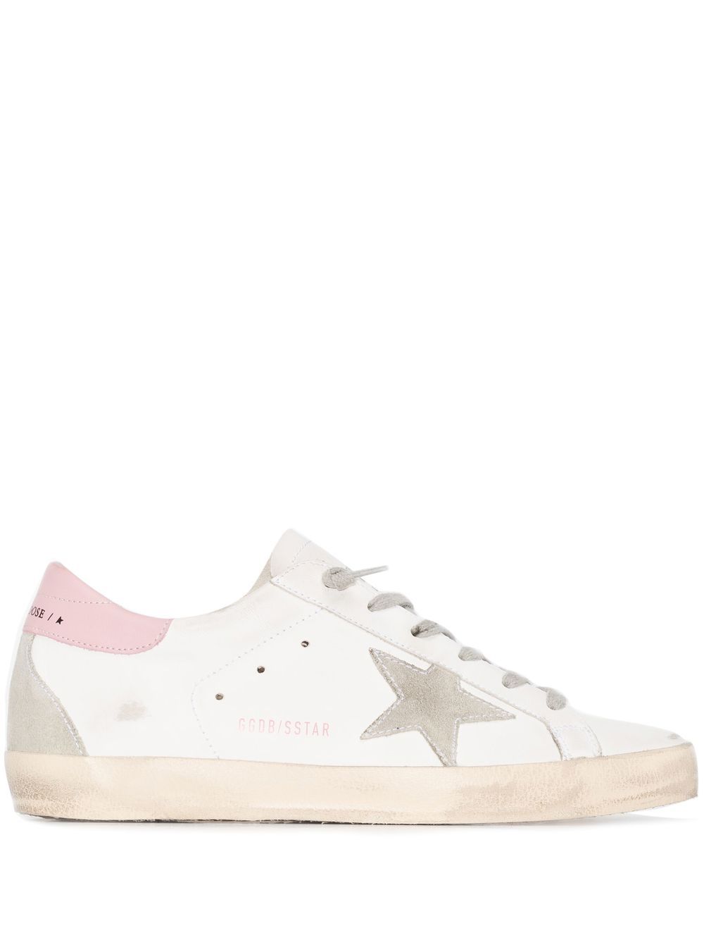 Golden Goose Superstar Distressed Lace-Up Sneakers