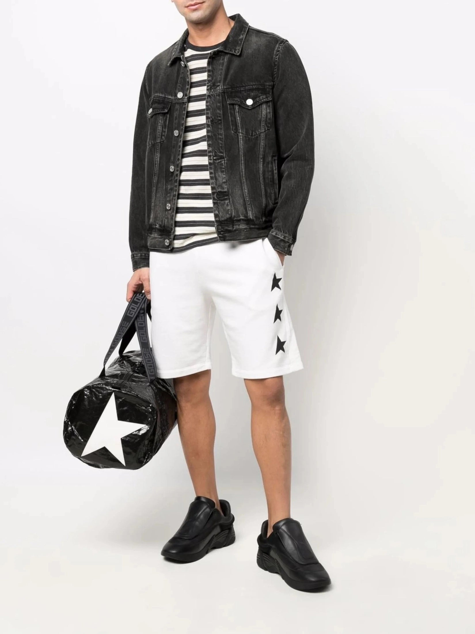Star motif track shorts