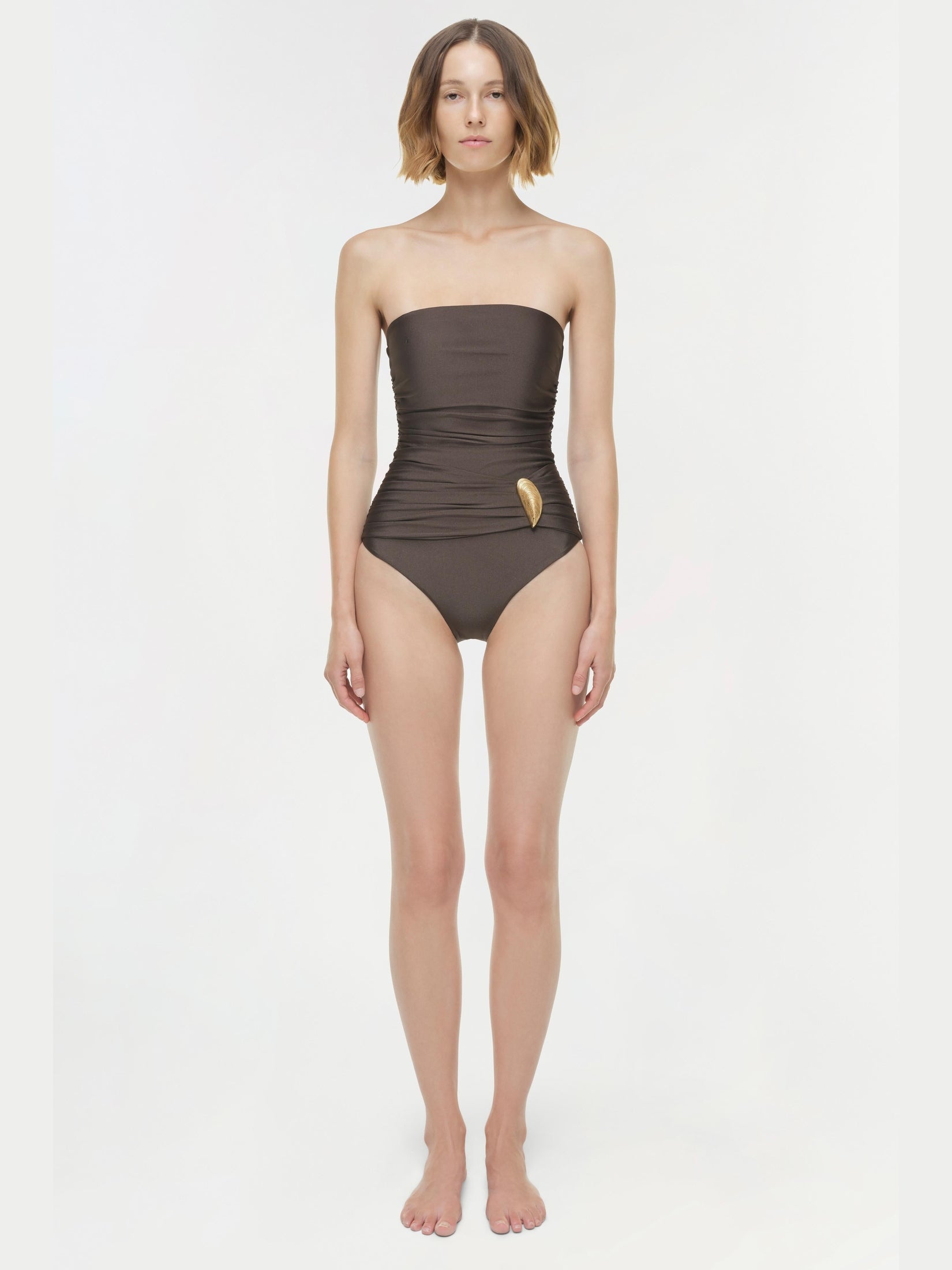 Lorena shell strapless one piece