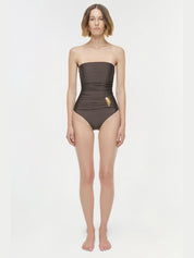 Lorena shell strapless one piece