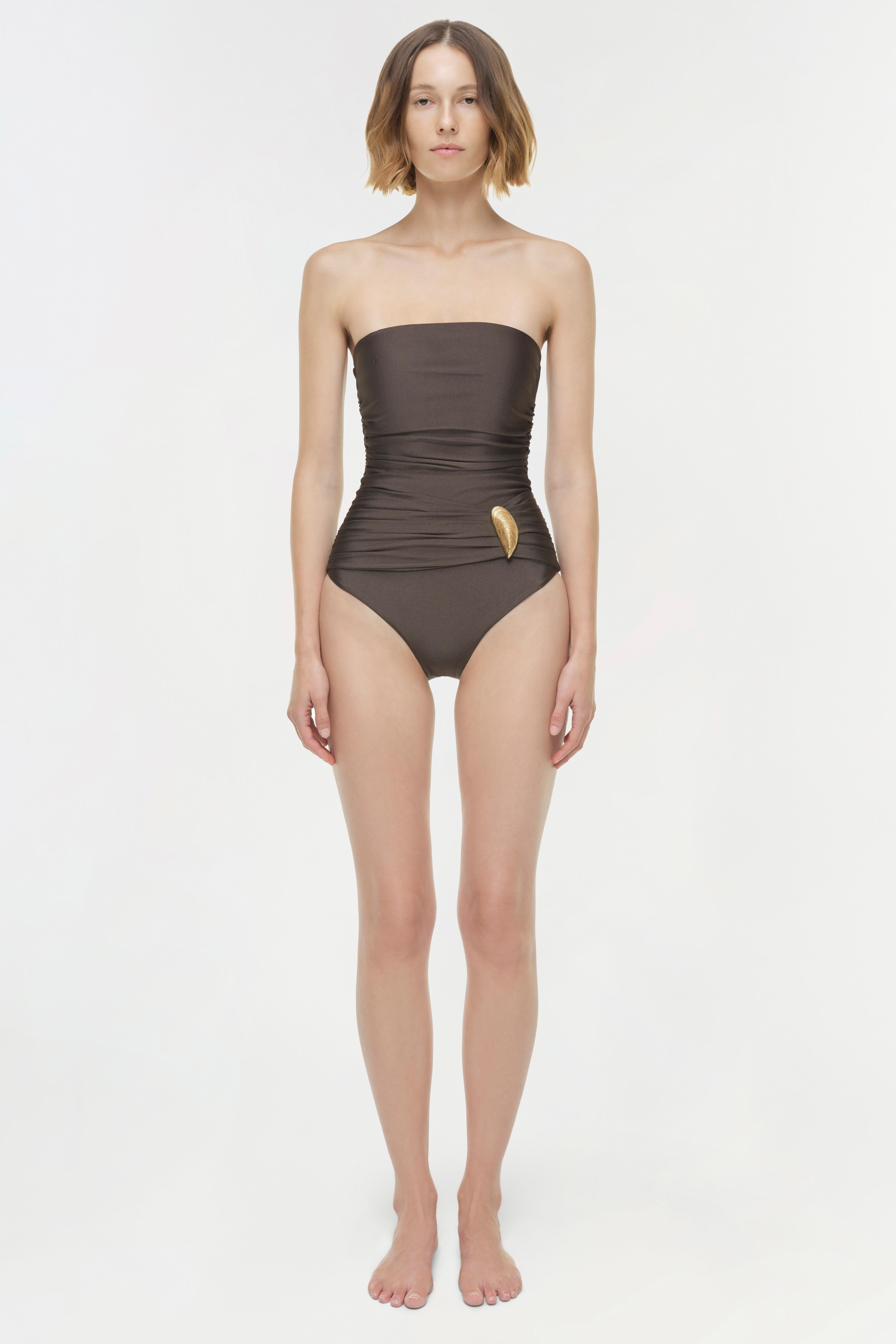Lorena shell strapless one piece