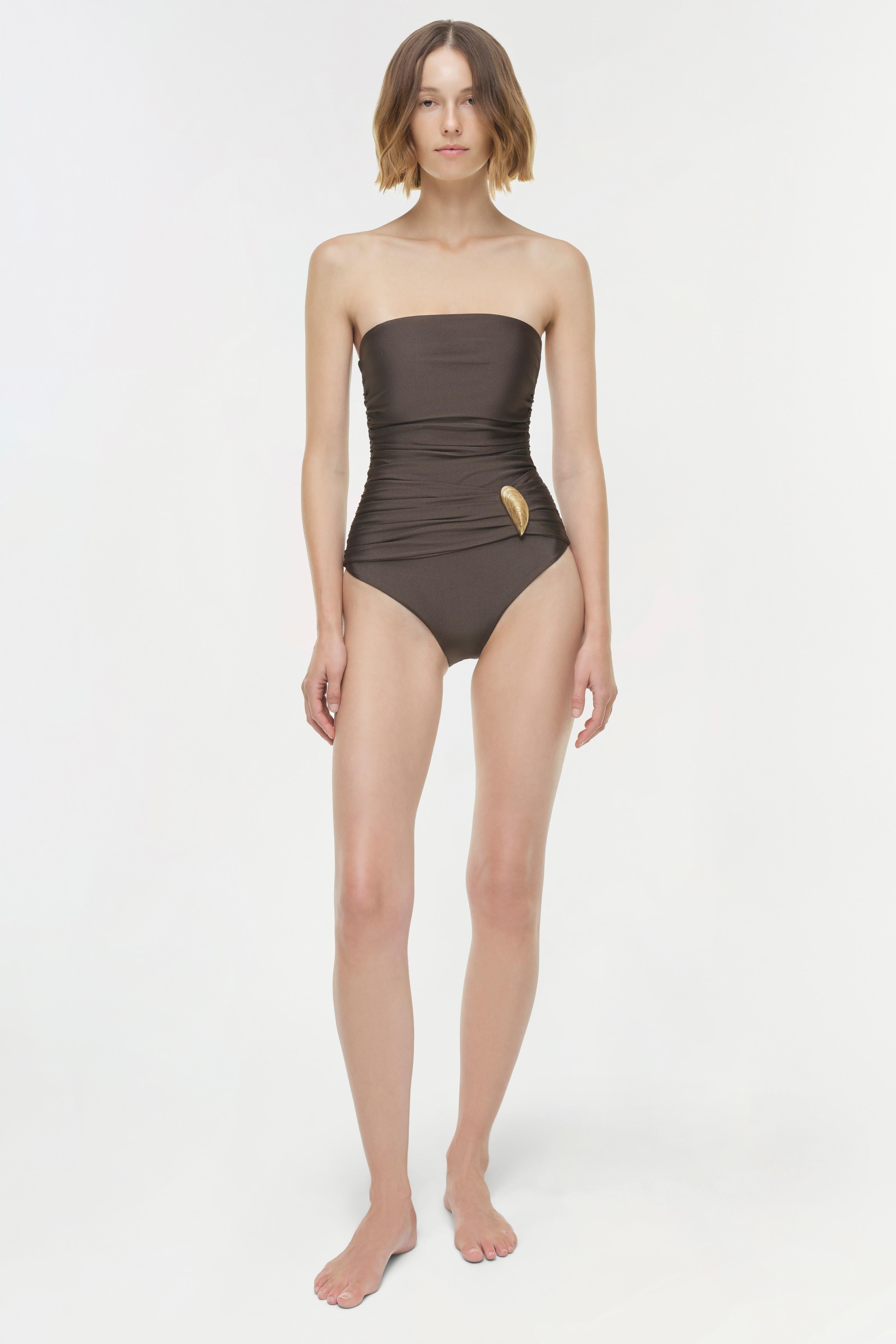 Lorena shell strapless one piece