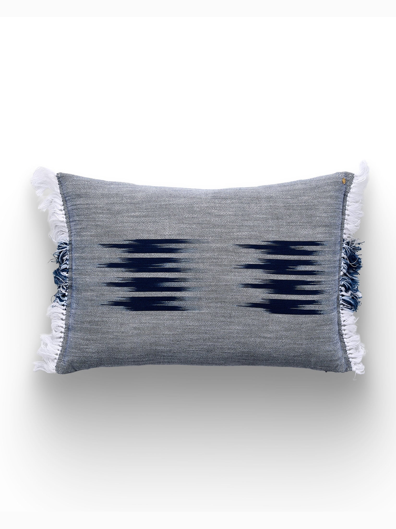 Peshtemal ikat cotton lumbar pillow