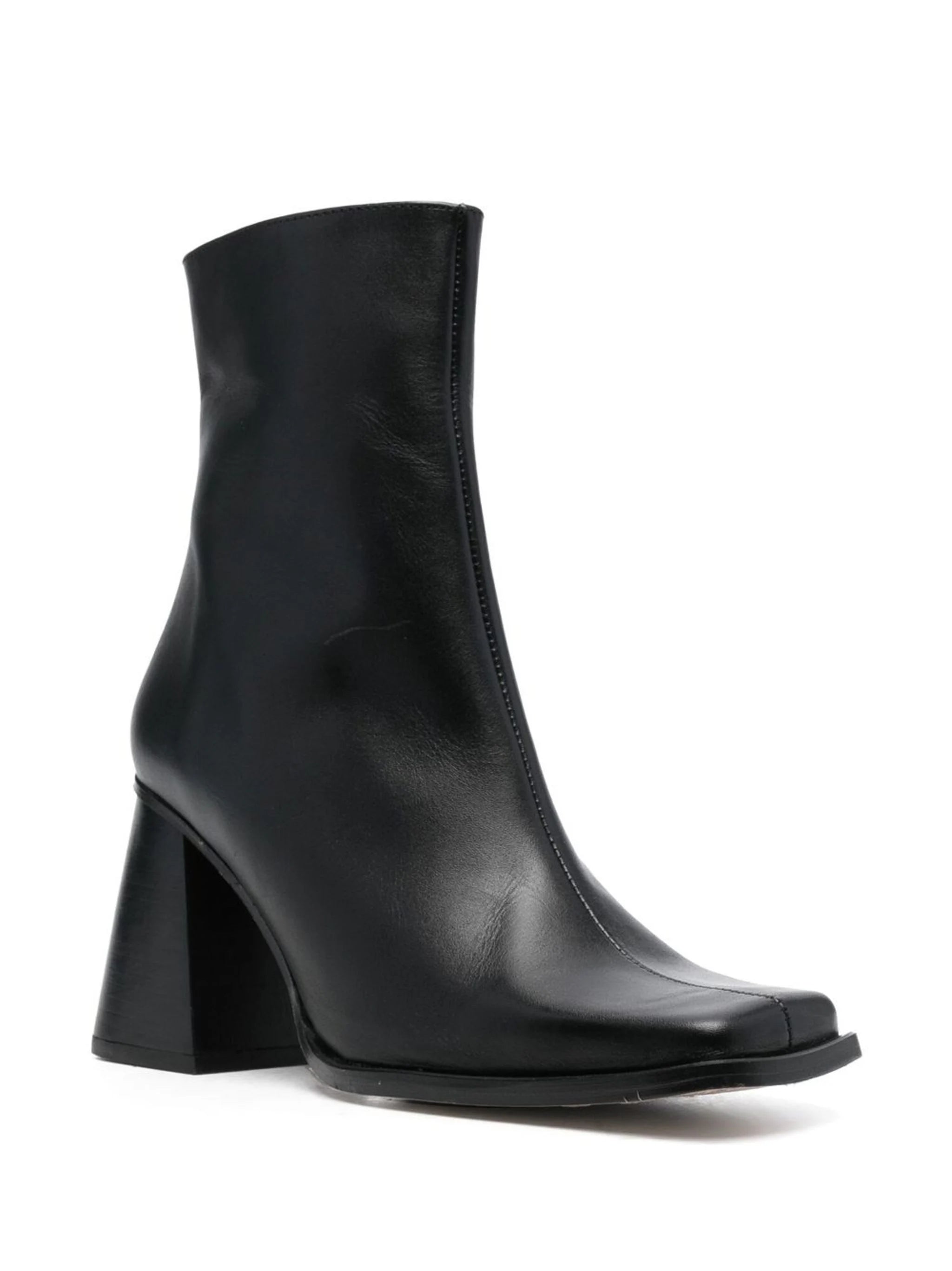 SOUTH BLACK LEATHER ANKLE BOOTS