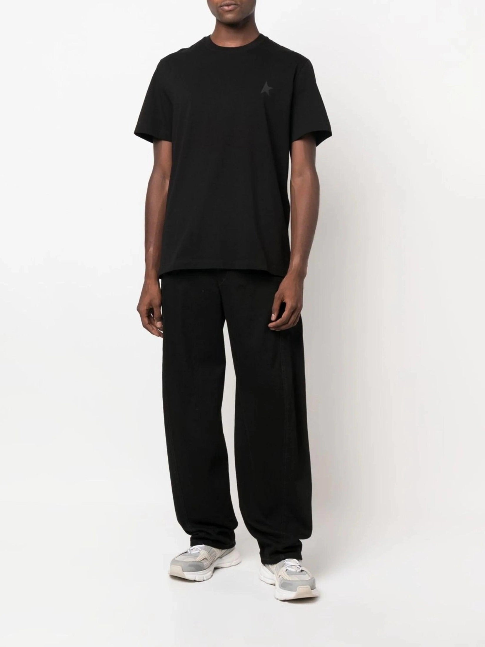 Star m's regular t-shirt/ small star/ blackboard