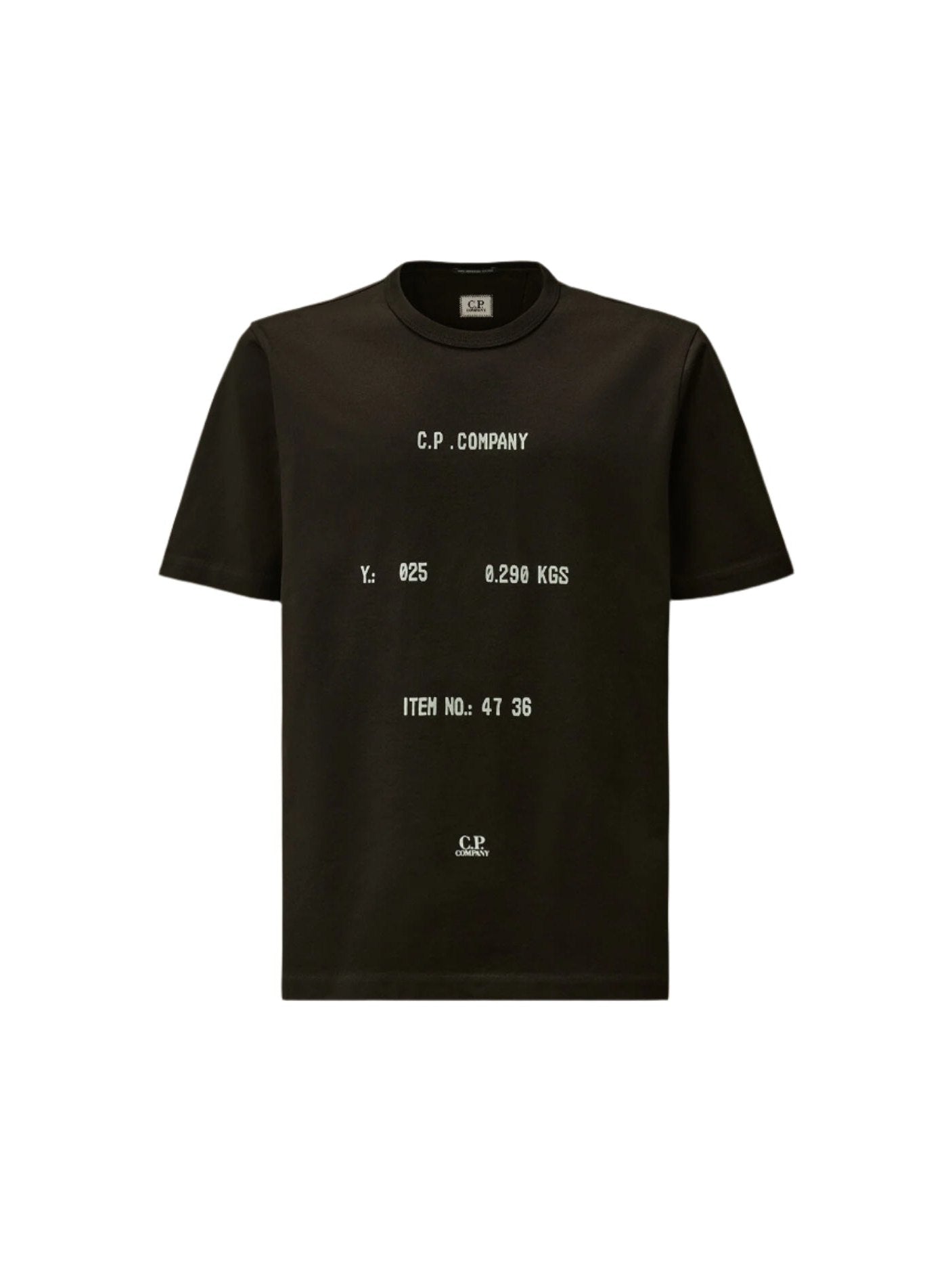 30/2 mercerized jersey twisted small logo t-shirt