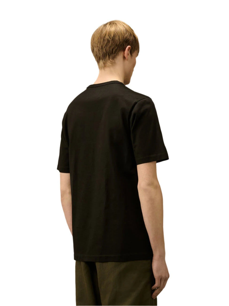 30/2 mercerized jersey twisted small logo t-shirt