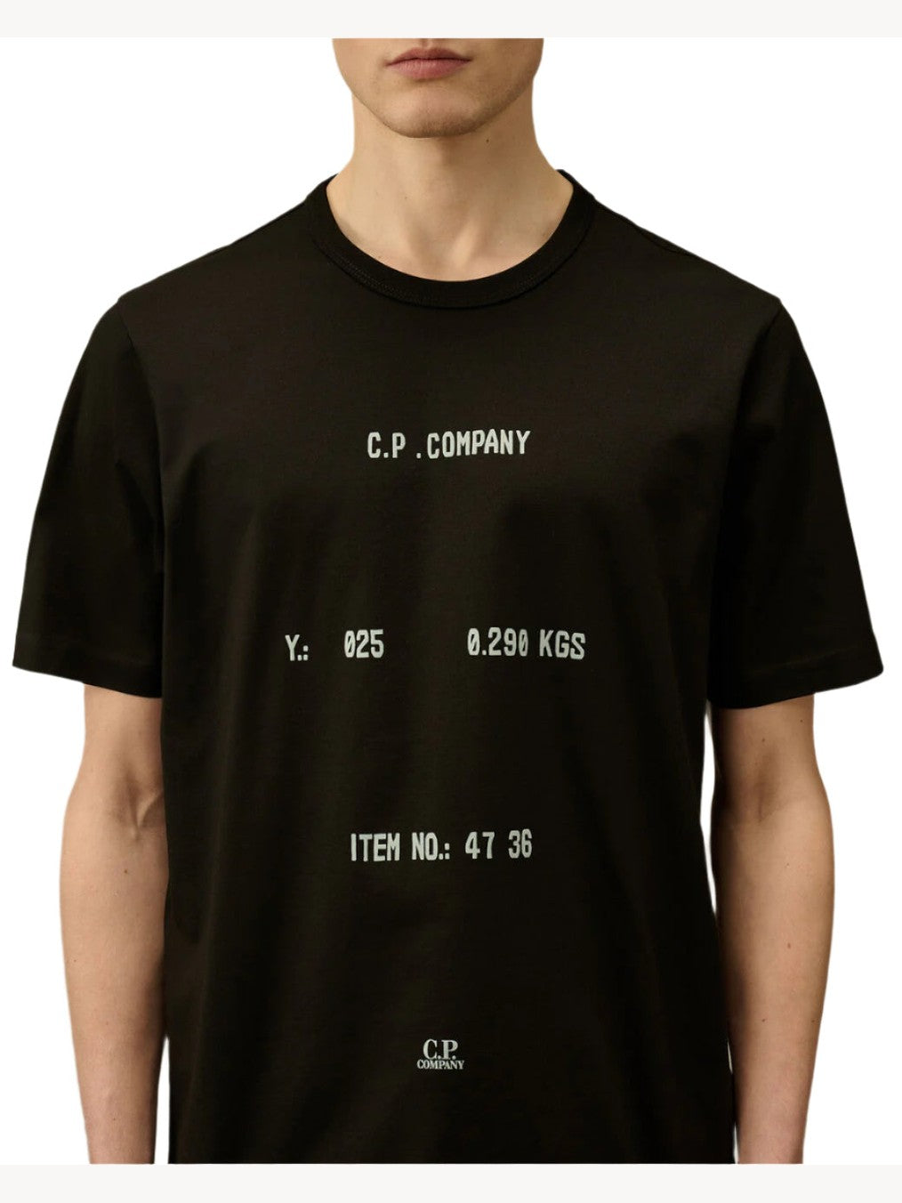 30/2 mercerized jersey twisted small logo t-shirt