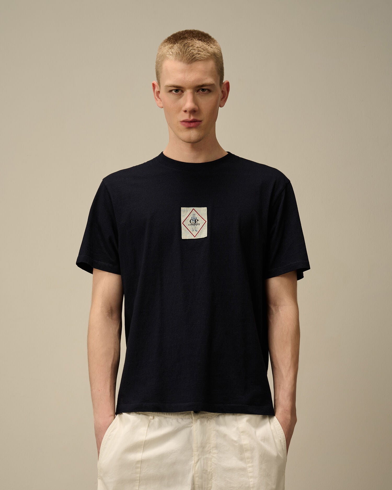 INDIGO JERSEY LOGO T-SHIRT