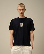 INDIGO JERSEY LOGO T-SHIRT