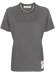 crystal-embellished T-shirt تي شيرت 