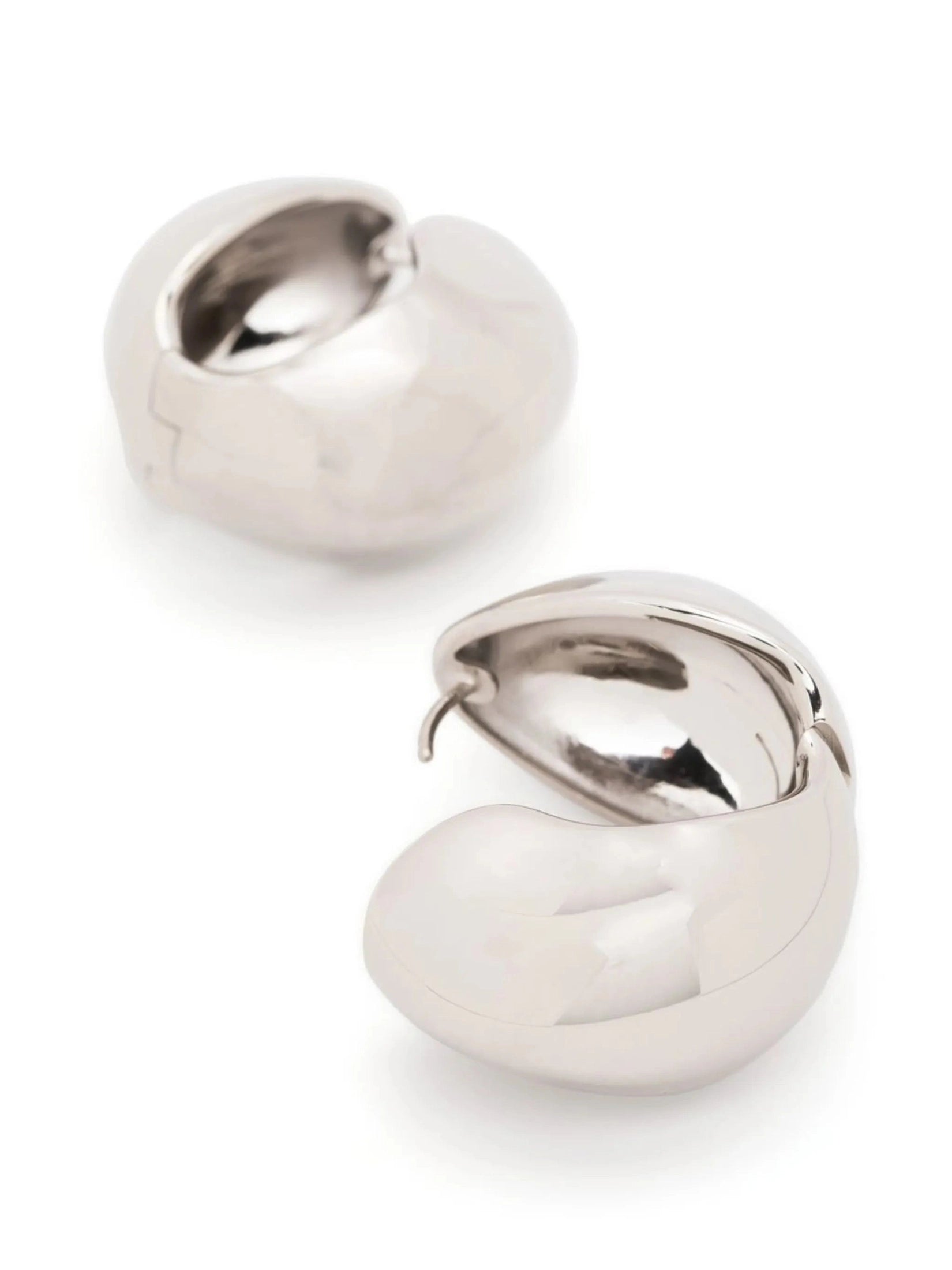 Chunky Huggie Hoop Logo Earrings