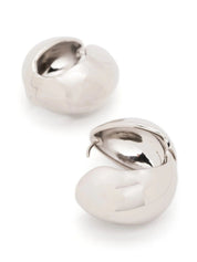 Chunky Huggie Hoop Logo Earrings