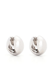 Chunky Huggie Hoop Logo Earrings