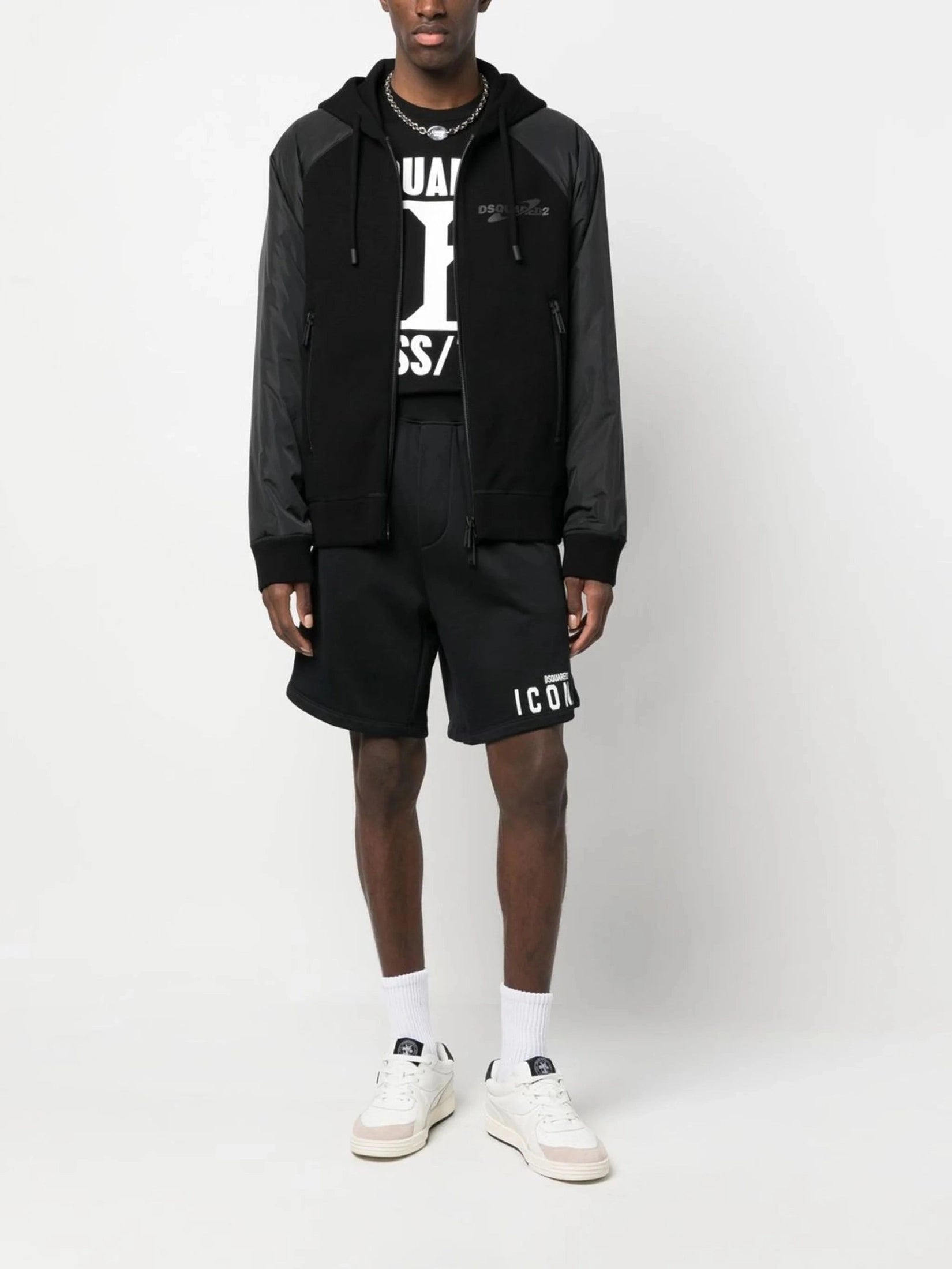 Dsquared2 logo-print hooded jacket