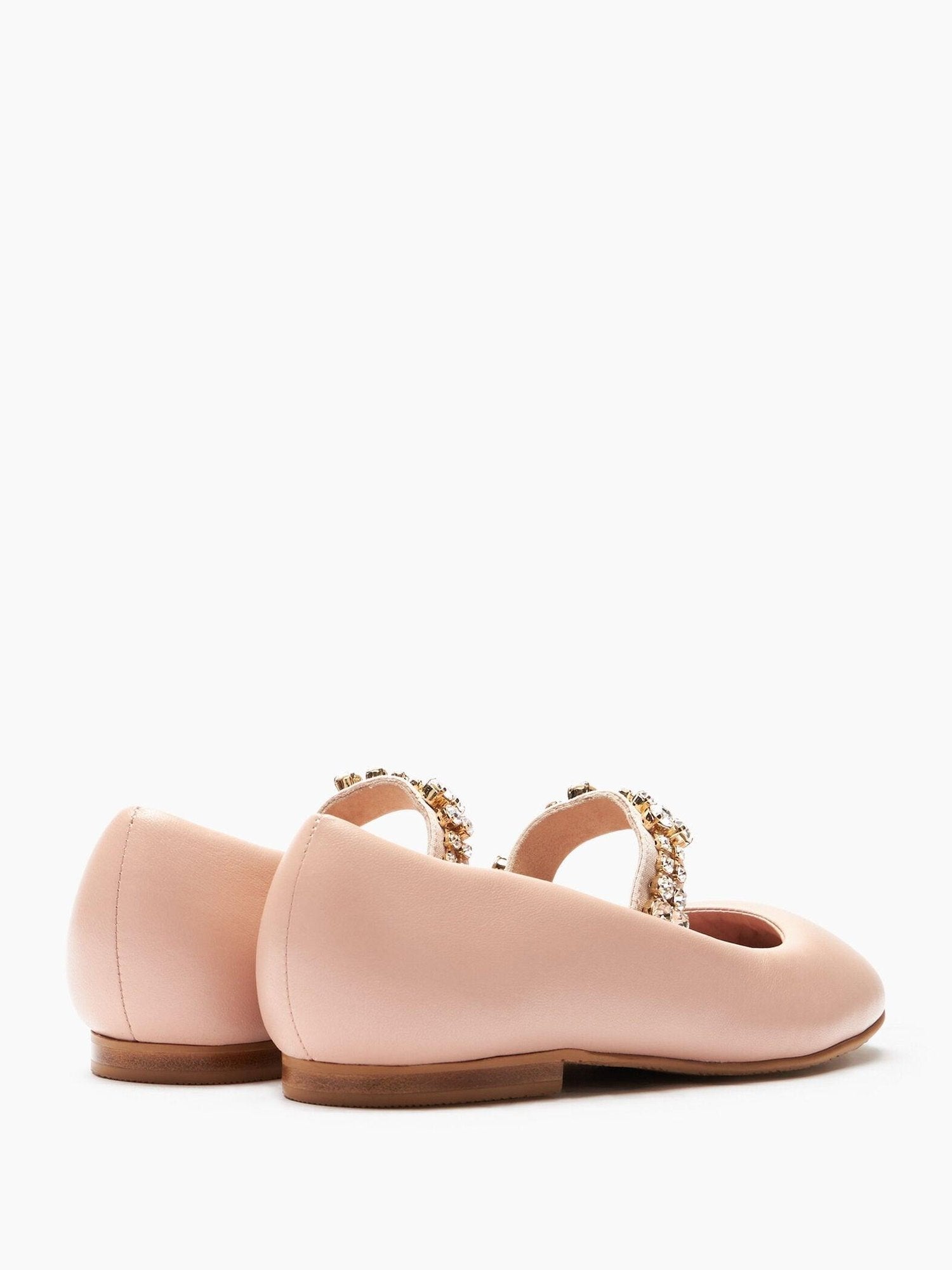 Puff leather ballerinas