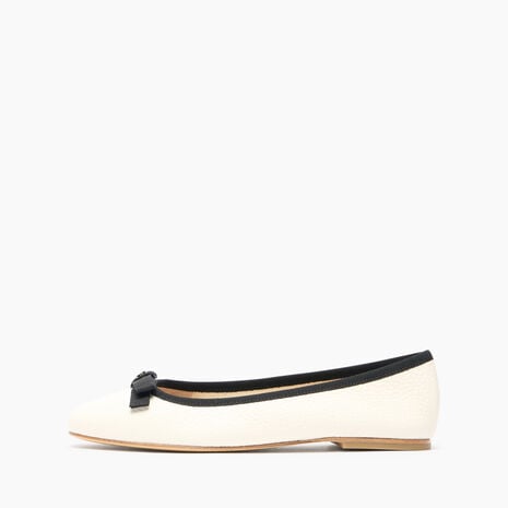 Leather Ballet Flats ANT+C-CHAIN NI OFFWHITE