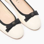 Leather Ballet Flats ANT+C-CHAIN NI OFFWHITE