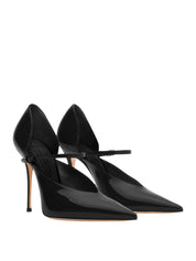 Scarlet patent leather pumps