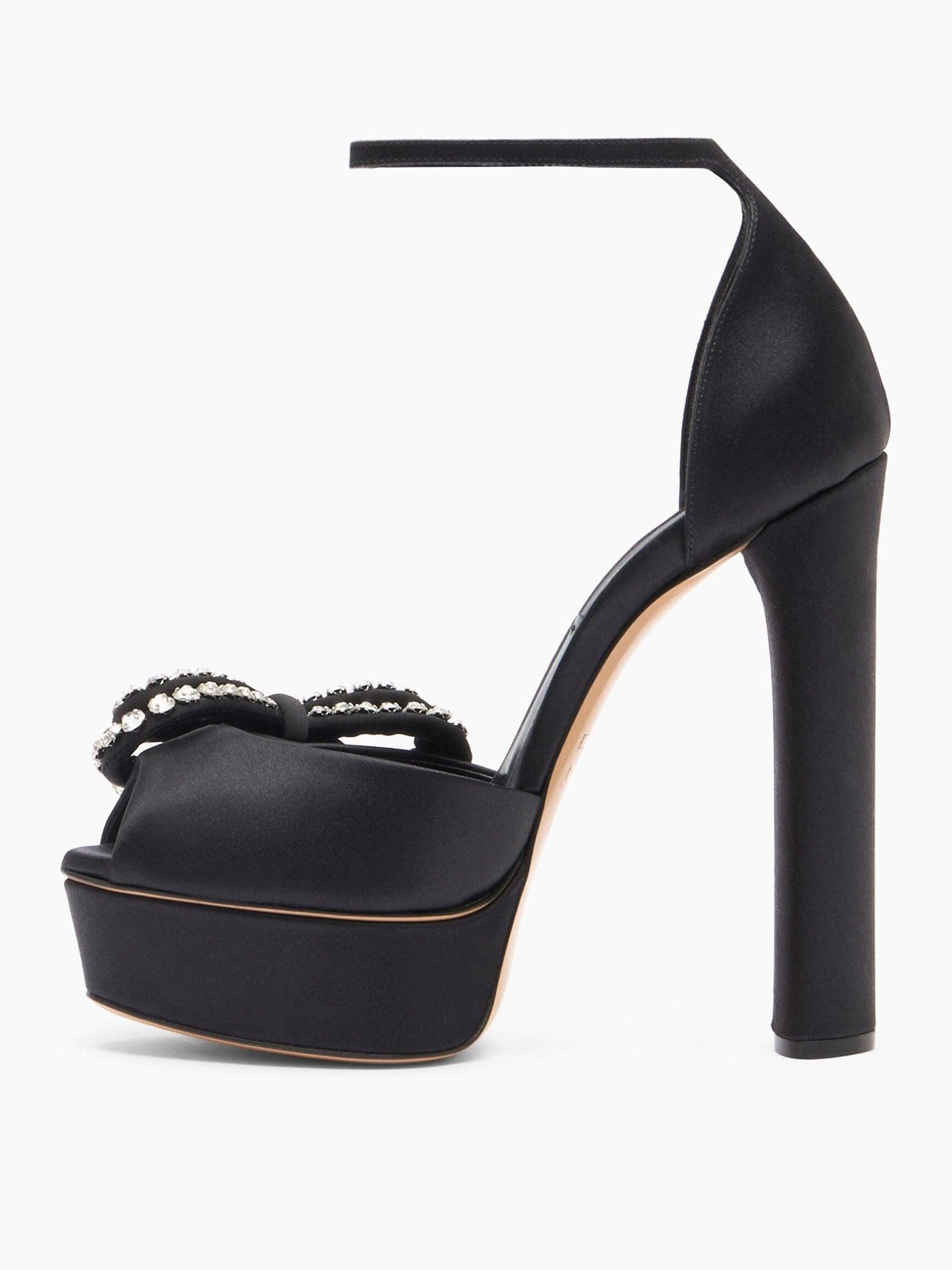 Judith flora satin platform sandals