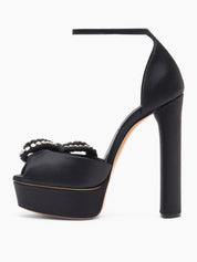 Judith flora satin platform sandals