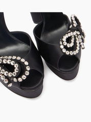 Judith flora satin platform sandals