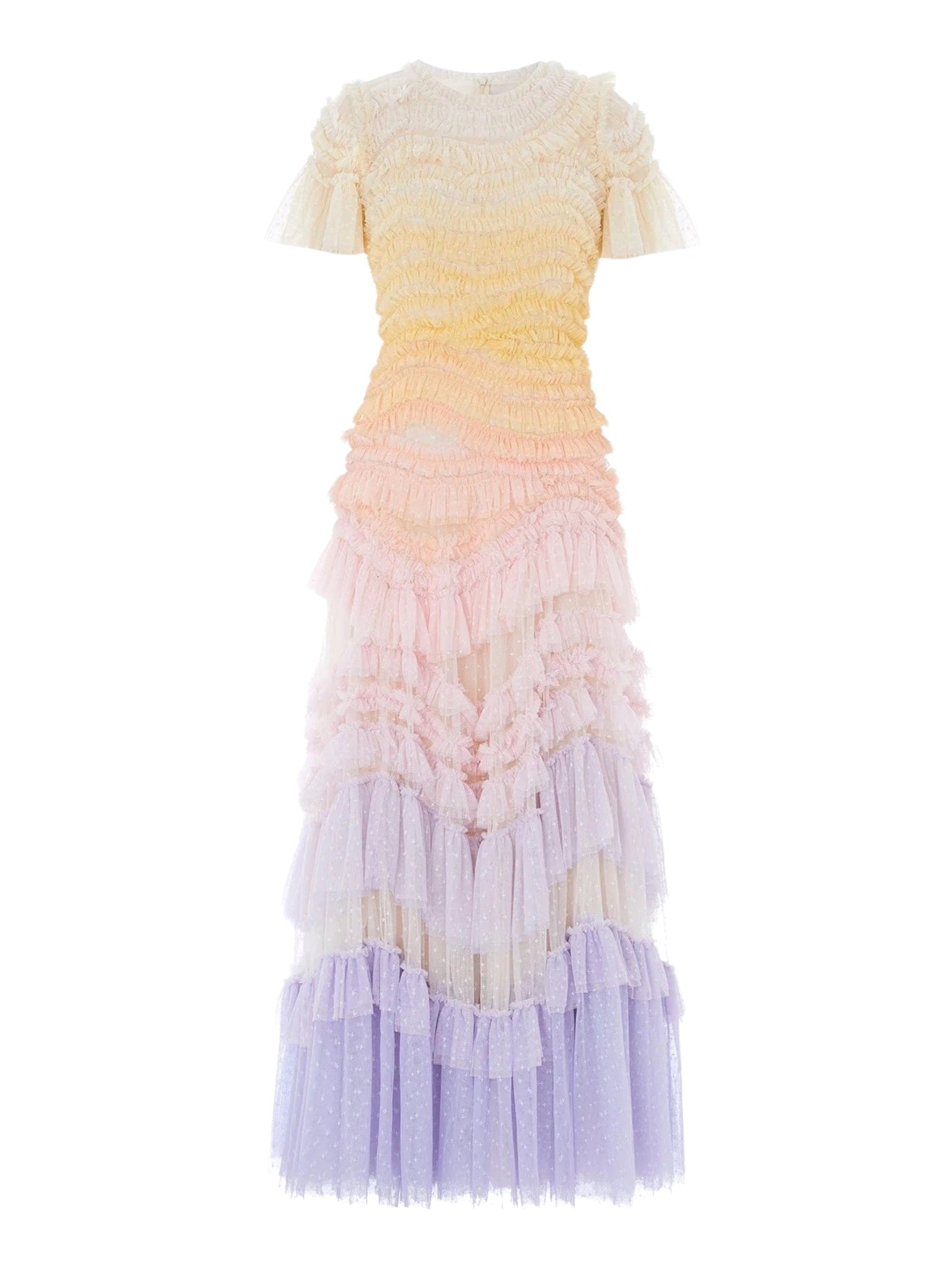 Wild rose ombre short sleeve gown