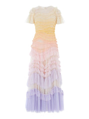 Wild rose ombre short sleeve gown