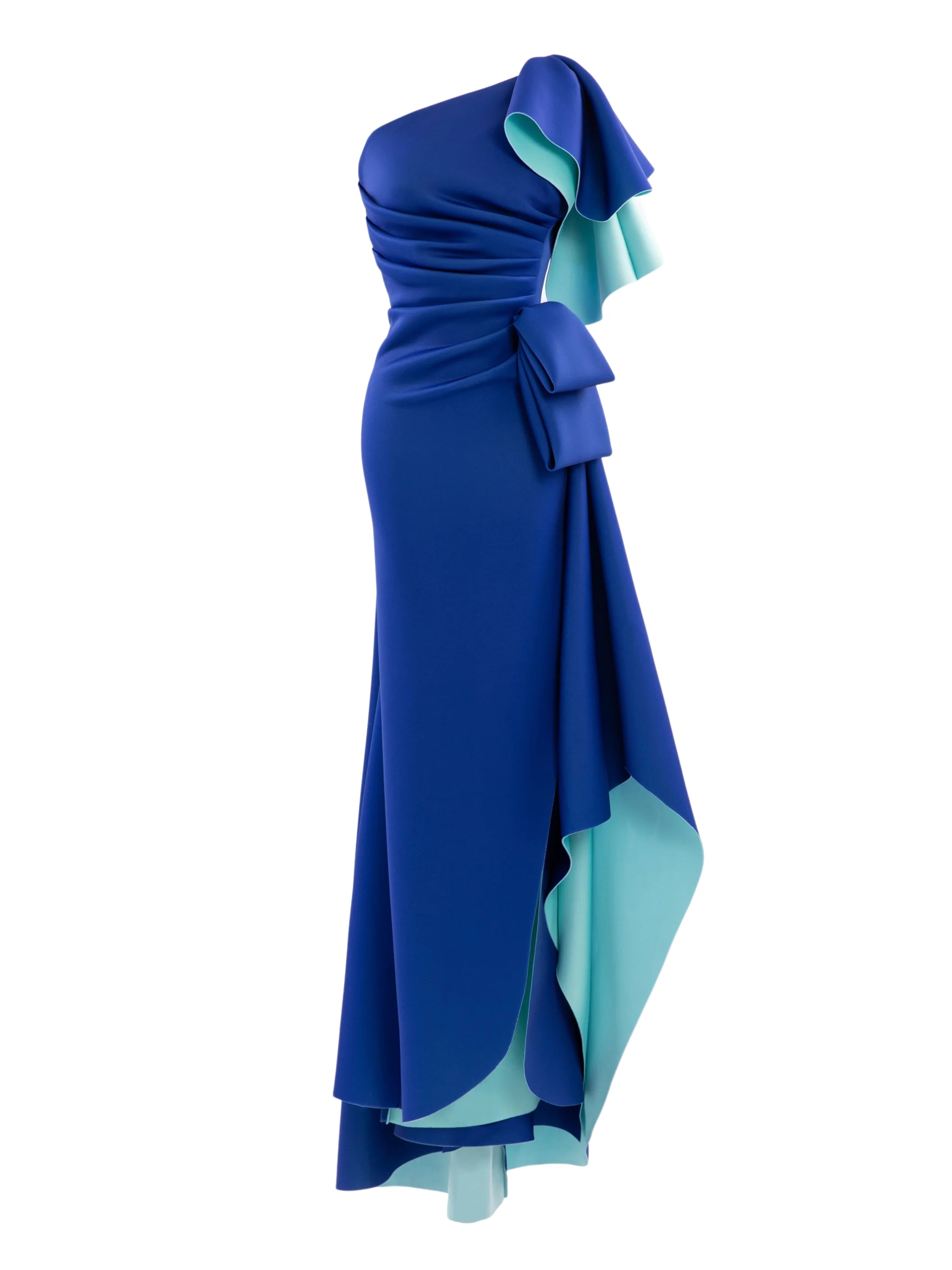 DOUBLE FACED SCUBA LONG DRESS