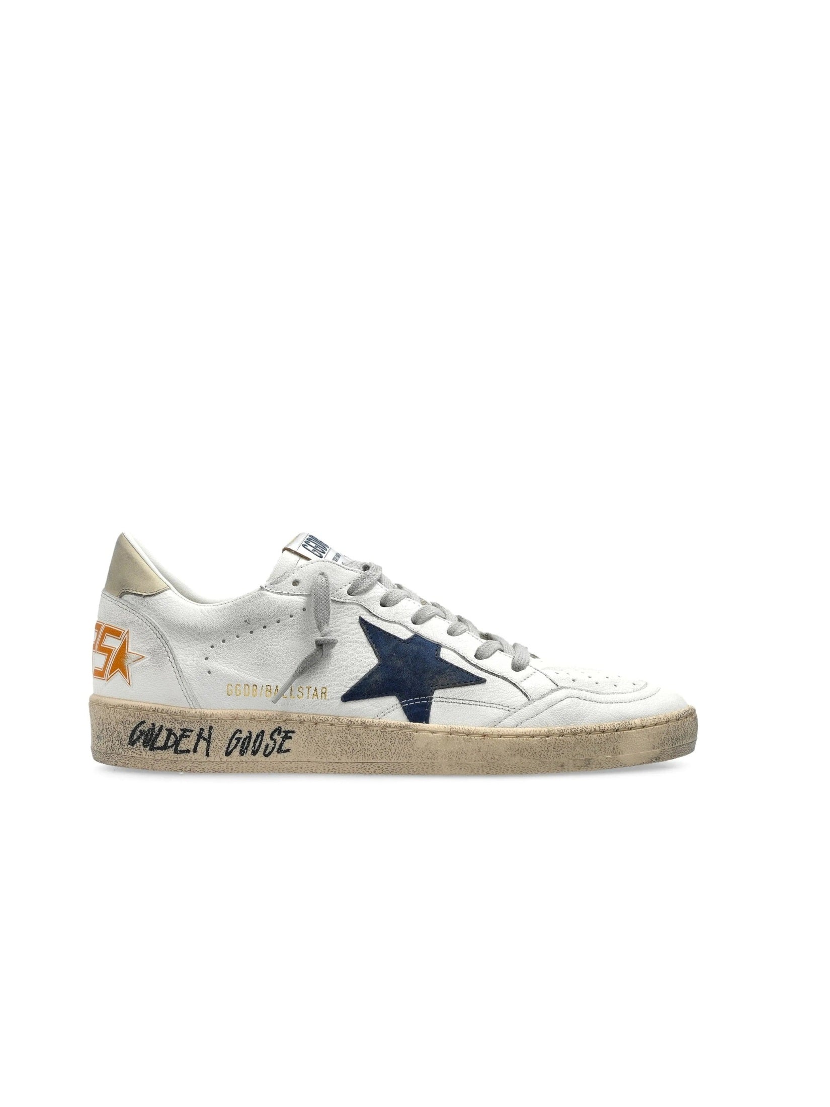 Ballstar nappa upper toe and spur suede star leather heel