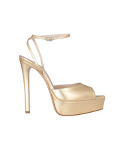 Loulou platform metallic 140 gold