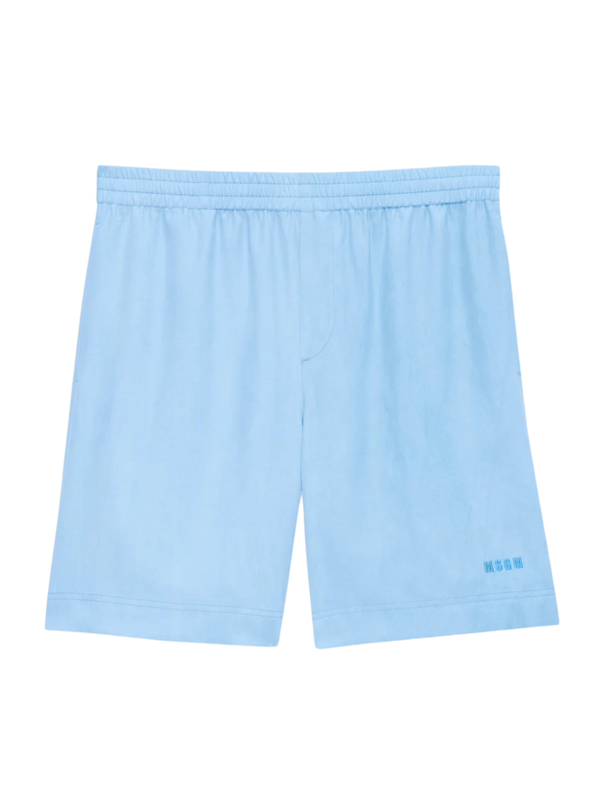 Light blue lyocell Bermuda shorts