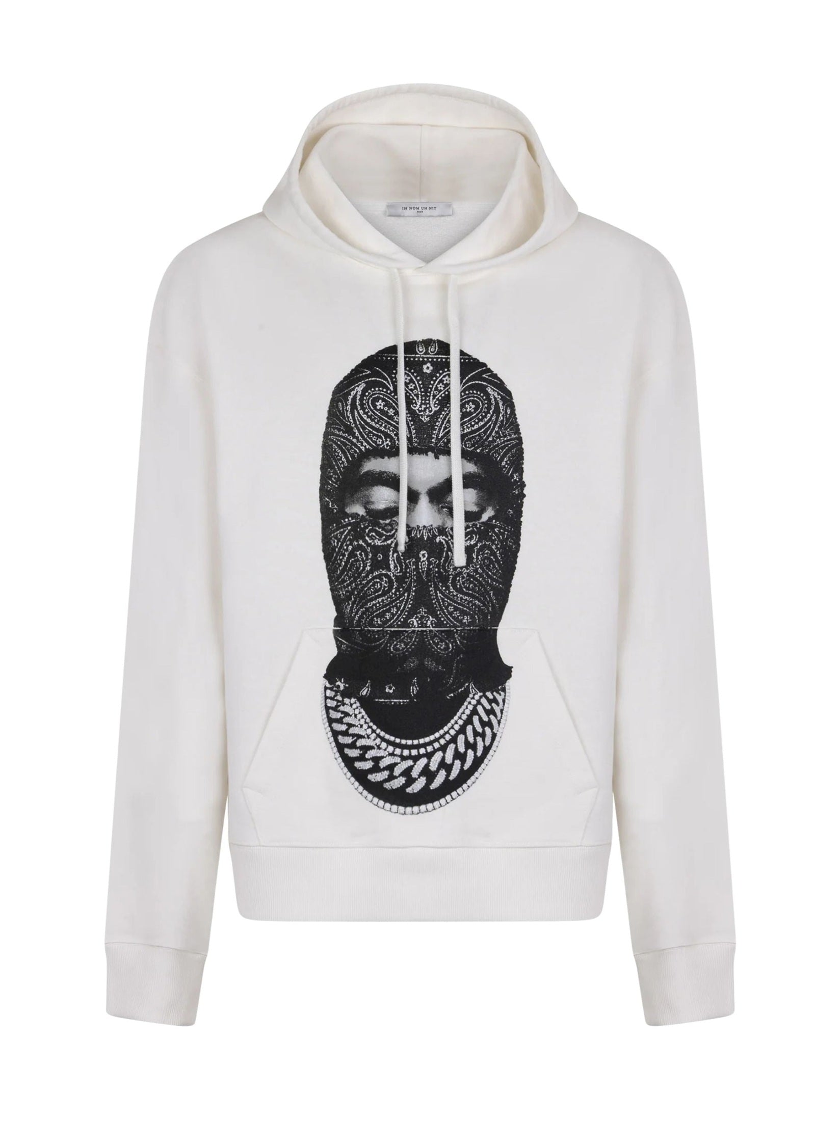Hoodie paisley mask on front