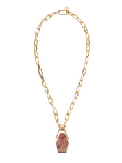 Portal necklace rhodonite