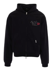 Love and kisses zip through hoodie